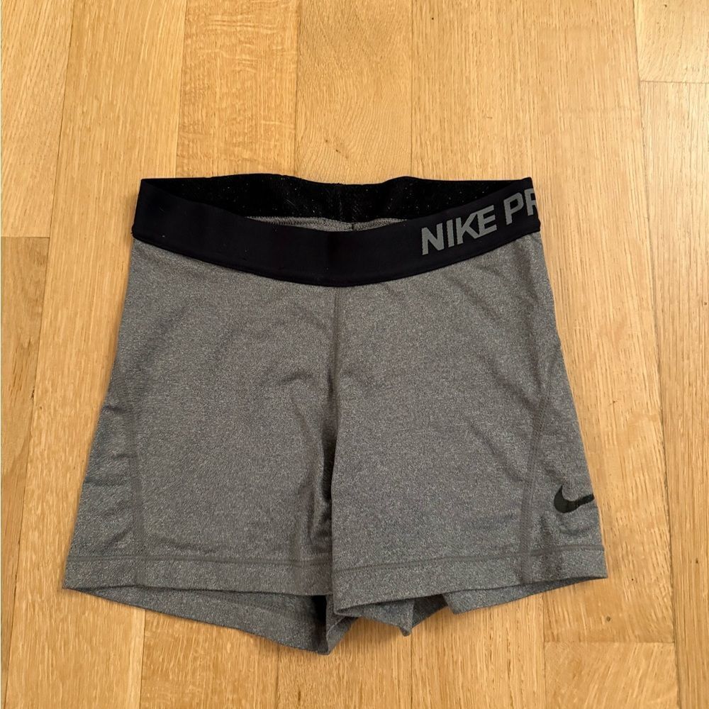 Nike Gray and Black Athletic Shorts